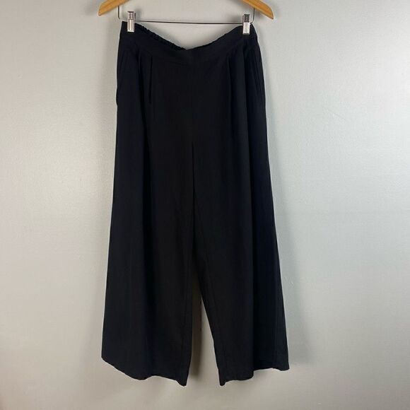 EILEEN FISHER TENCEL™ Ponte Cropped Wide-Leg Pants - Picture 2 of 8